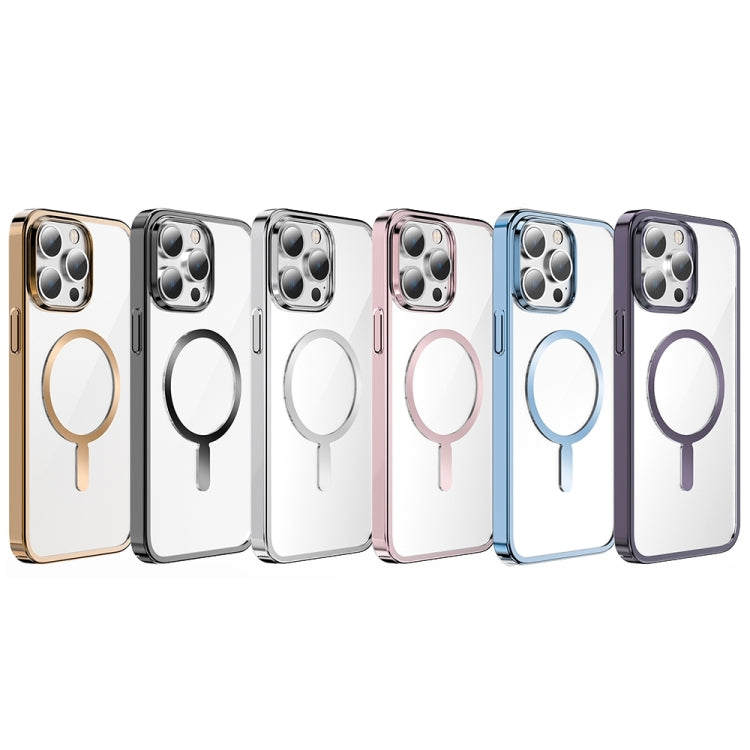 For iPhone 15 Pro Mutural Jing Shuo Series Magsafe Phone Case(Silver) - HoMEdemic™ 