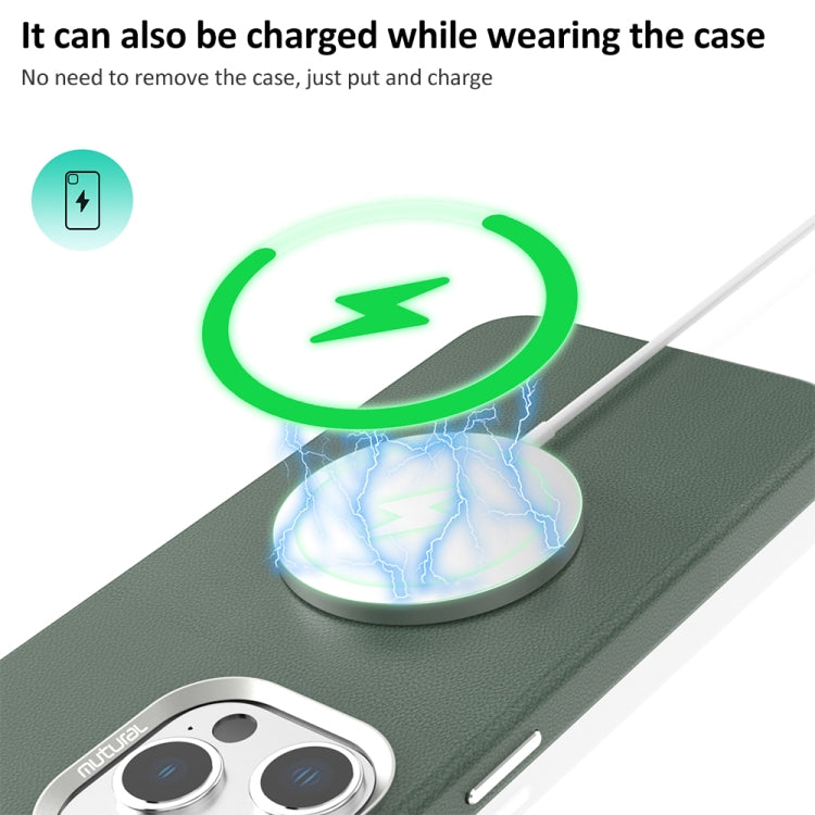 For iPhone 15 Pro Mutural Mingdian Series MagSafe Magnetic Phone Case(Green) - HoMEdemic™ 