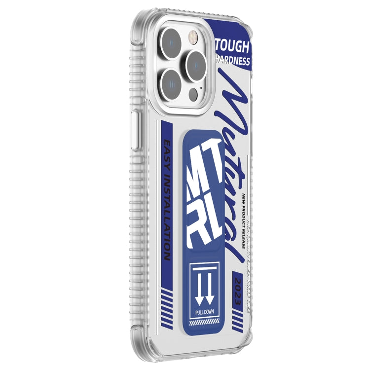 For iPhone 15 Pro Mutural Wing Flash Series TPU Phone Case with IML Stand(Blue) - HoMEdemic™ 