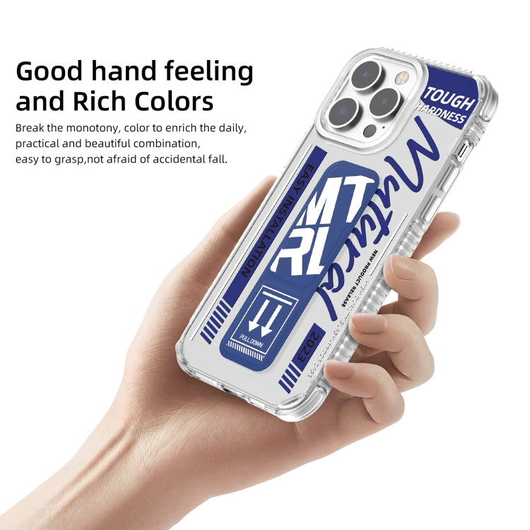 For iPhone 15 Pro Mutural Wing Flash Series TPU Phone Case with IML Stand(Blue) - HoMEdemic™ 