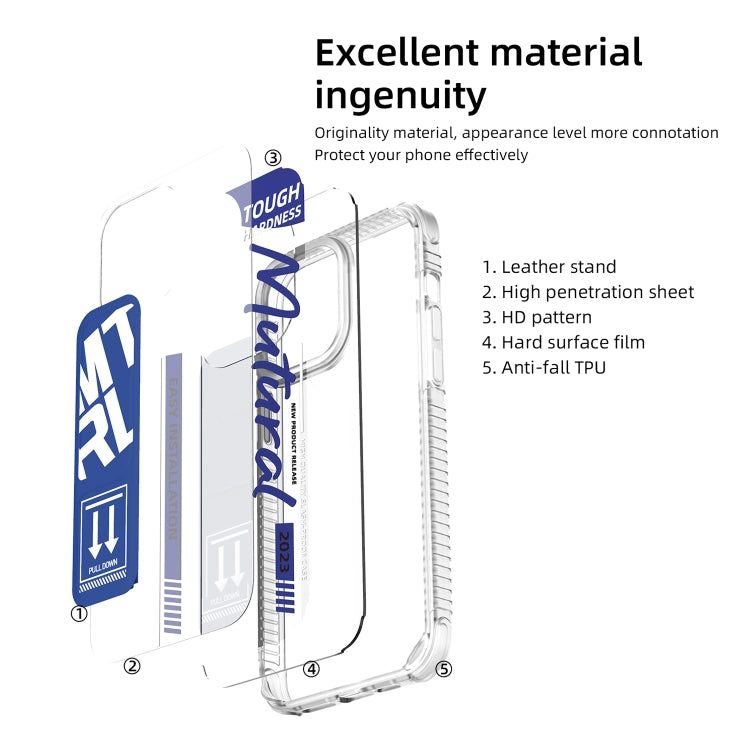 For iPhone 15 Pro Mutural Wing Flash Series TPU Phone Case with IML Stand(Blue) - HoMEdemic™ 