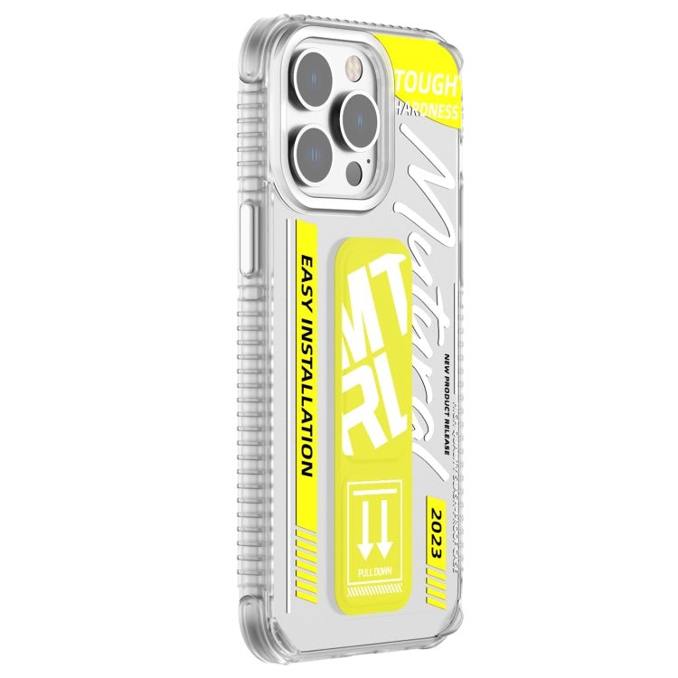 For iPhone 15 Pro Mutural Wing Flash Series TPU Phone Case with IML Stand(Yellow) - HoMEdemic™ 
