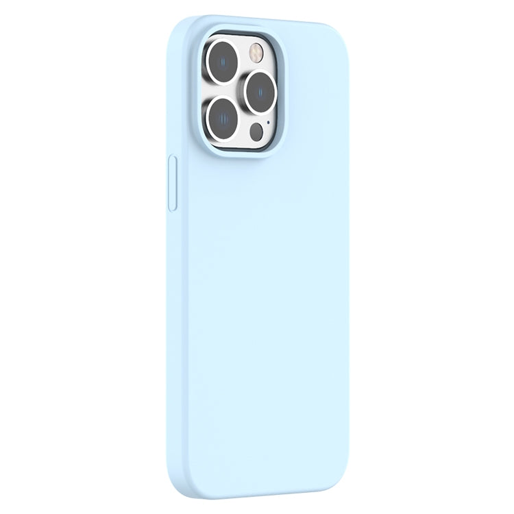 For iPhone 15 Pro Mutural Yuemu Series Liquid Silicone Phone Case(Light Blue) - HoMEdemic™ 