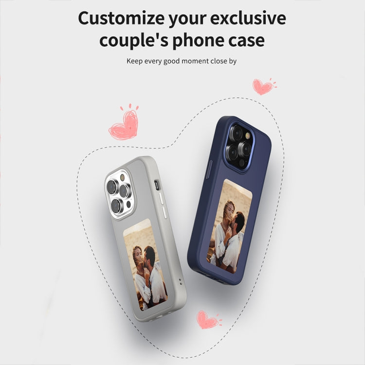 For iPhone 15 Pro NFC Four-Color E-ink Screen DIY Phone Case(Gray) - HoMEdemic™ 