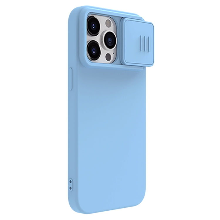For iPhone 15 Pro NILLKIN CamShield MagSafe Liquid Silicone Phone Case(Sky Blue) - HoMEdemic™ 