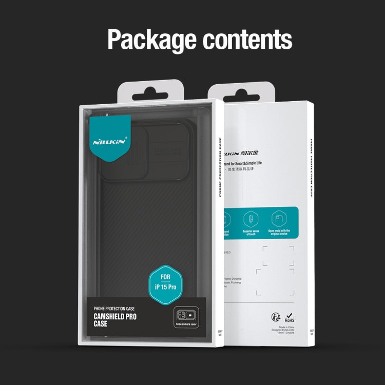 For iPhone 15 Pro NILLKIN CamShield Pro PC Phone Case(Black) - HoMEdemic™ 