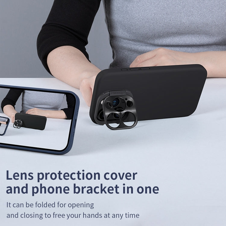 For iPhone 15 Pro NILLKIN Lens Wing Magsafe Magnetic Phone Case(Dark Blue) - HoMEdemic™ 