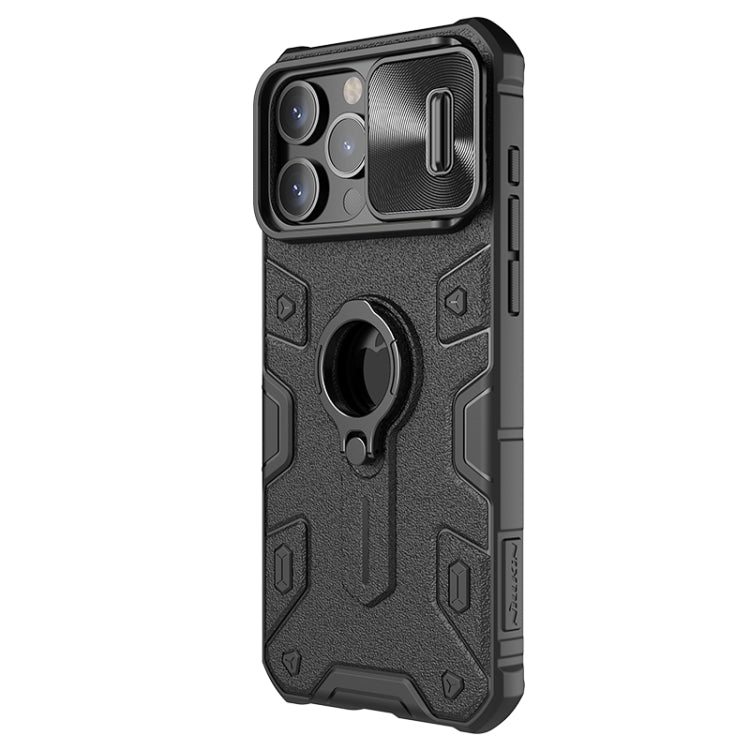 For iPhone 15 Pro NILLKIN Shockproof CamShield Armor Protective Case with Invisible Ring Holder(Black) - HoMEdemic™ 