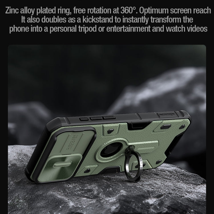 For iPhone 15 Pro NILLKIN Shockproof CamShield Armor Protective Case with Invisible Ring Holder(Black) - HoMEdemic™ 