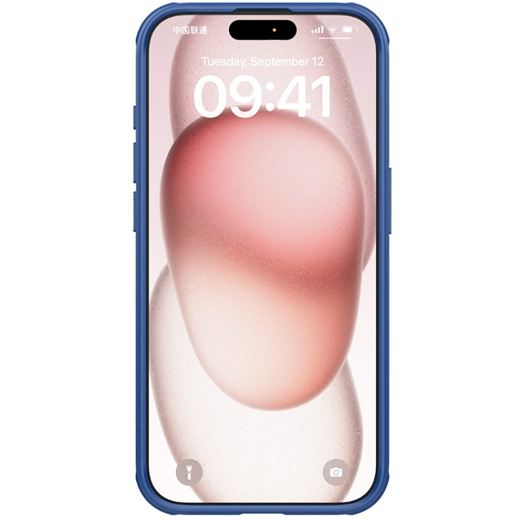 For iPhone 15 Pro NILLKIN Super Frosted Shield Pro Phone Protective Case With LOGO Cutout(Blue) - HoMEdemic™ 