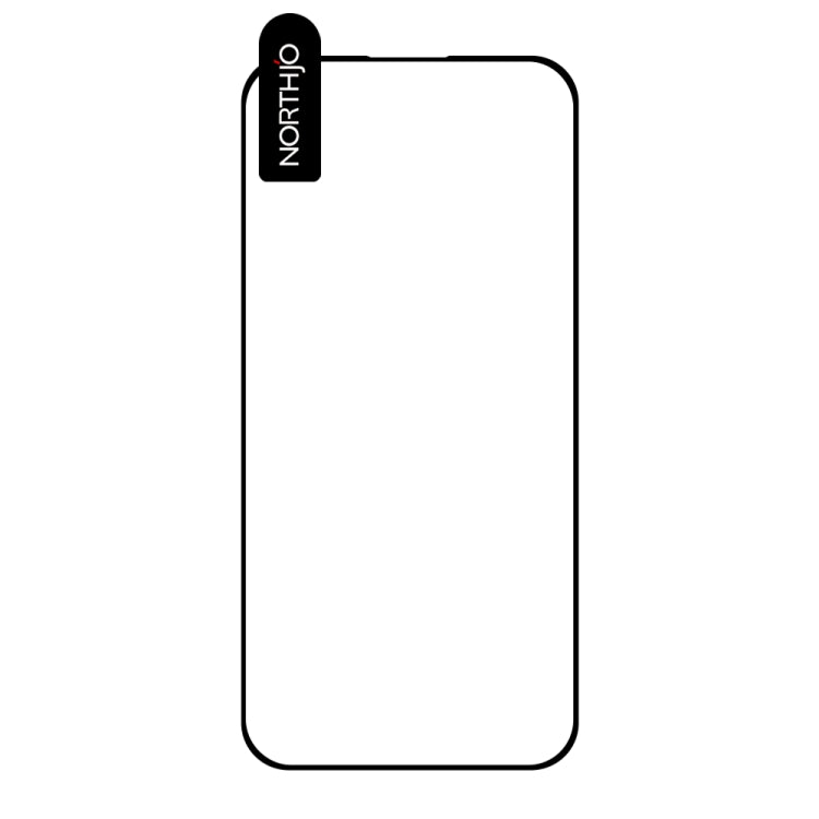 For iPhone 15 Pro NORTHJO A++ Screen Protector Full Glue Silk Printing Tempered Glass Film(Black) - HoMEdemic™ 