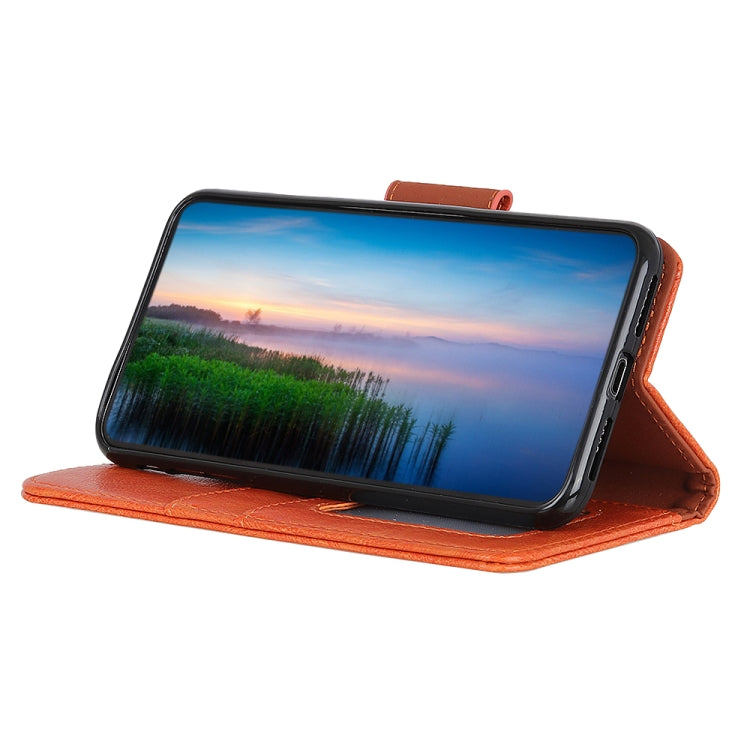 For iPhone 15 Pro Nappa Texture Leather Case(Orange) - HoMEdemic™ 