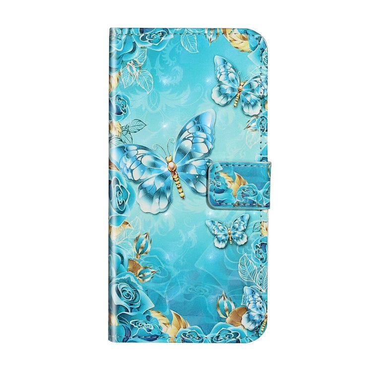 For iPhone 15 Pro Oil Embossed 3D Drawing Leather Phone Case(Blue Butterflies) - HoMEdemic™ 