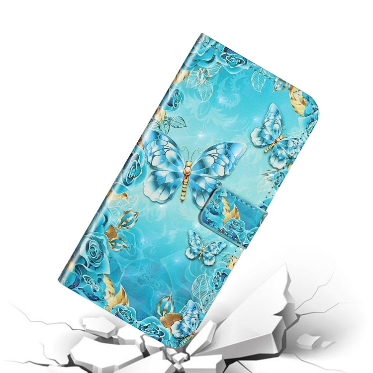 For iPhone 15 Pro Oil Embossed 3D Drawing Leather Phone Case(Blue Butterflies) - HoMEdemic™ 