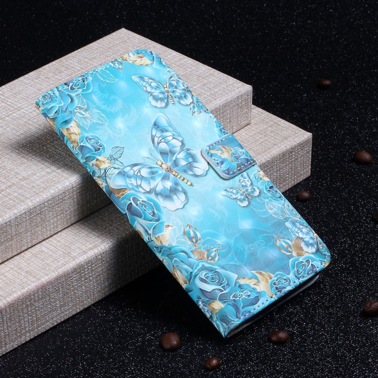 For iPhone 15 Pro Oil Embossed 3D Drawing Leather Phone Case(Blue Butterflies) - HoMEdemic™ 