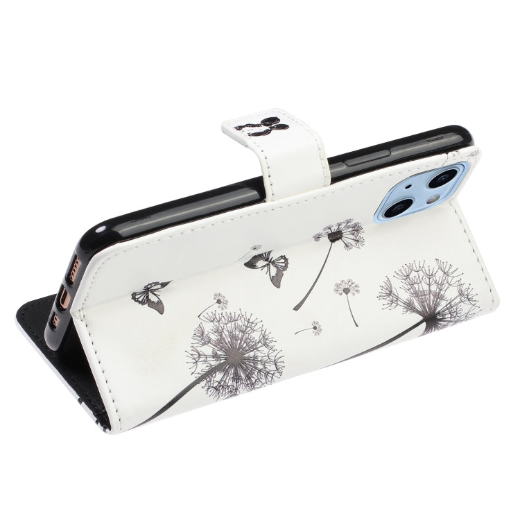 For iPhone 15 Pro Oil Embossed 3D Drawing Leather Phone Case(Couple Dandelion) - HoMEdemic™ 