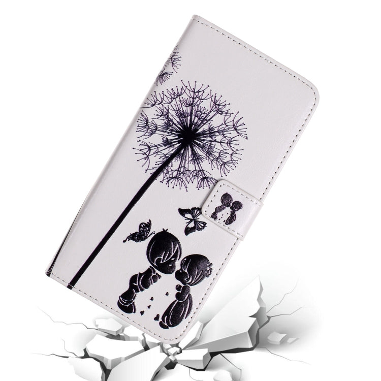For iPhone 15 Pro Oil Embossed 3D Drawing Leather Phone Case(Couple Dandelion) - HoMEdemic™ 