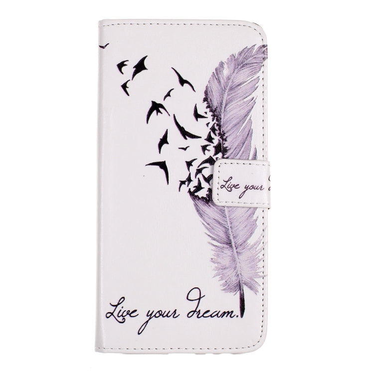 For iPhone 15 Pro Oil Embossed 3D Drawing Leather Phone Case(Feather) - HoMEdemic™ 
