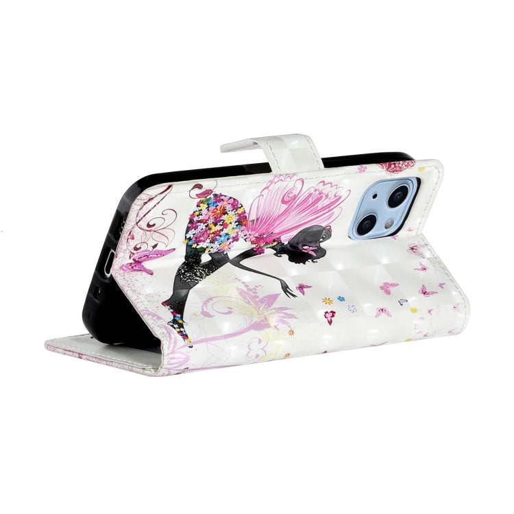 For iPhone 15 Pro Oil Embossed 3D Drawing Leather Phone Case(Flower Fairy) - HoMEdemic™ 