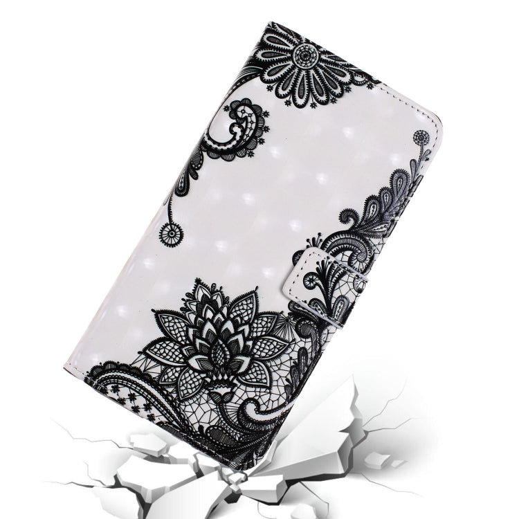 For iPhone 15 Pro Oil Embossed 3D Drawing Leather Phone Case(Lace Flower) - HoMEdemic™ 
