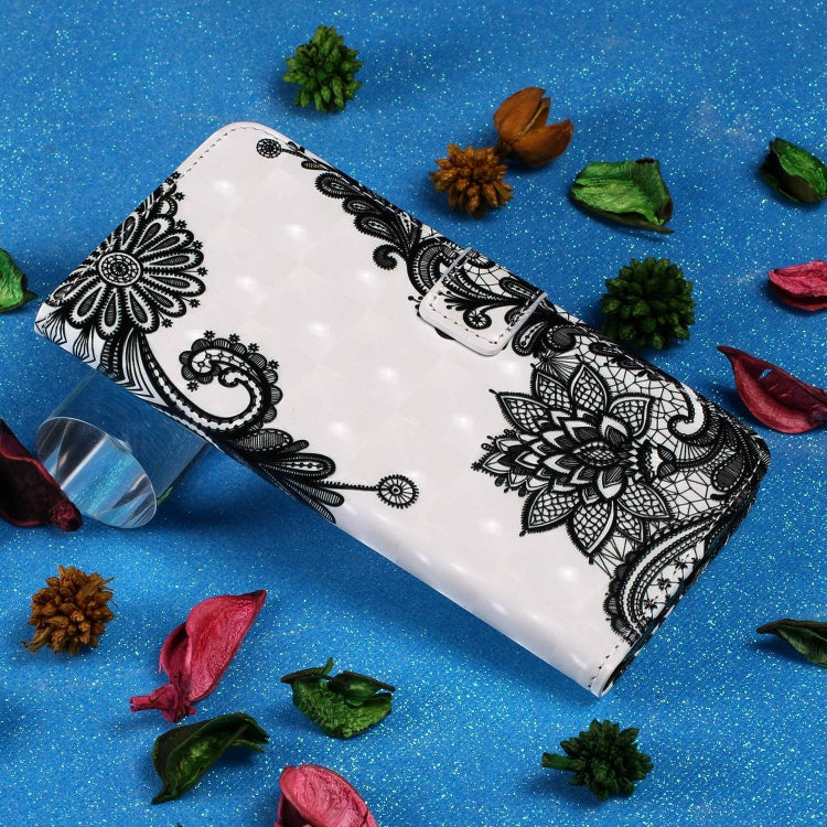 For iPhone 15 Pro Oil Embossed 3D Drawing Leather Phone Case(Lace Flower) - HoMEdemic™ 