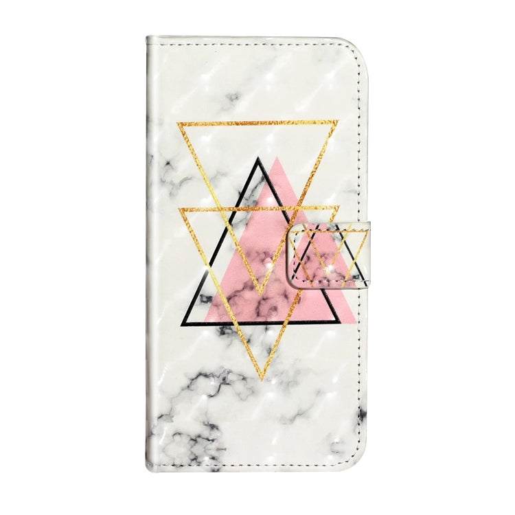 For iPhone 15 Pro Oil Embossed 3D Drawing Leather Phone Case(Triangular Marble) - HoMEdemic™ 