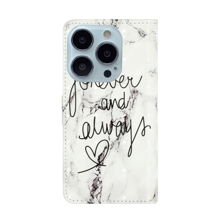 For iPhone 15 Pro Oil Embossed 3D Drawing Leather Phone Case(Words Marble) - HoMEdemic™ 
