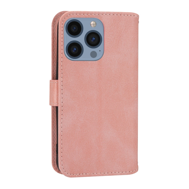 For iPhone 15 Pro Oil Skin Zipper Wallet Leather Phone Case(Pink) - HoMEdemic™ 