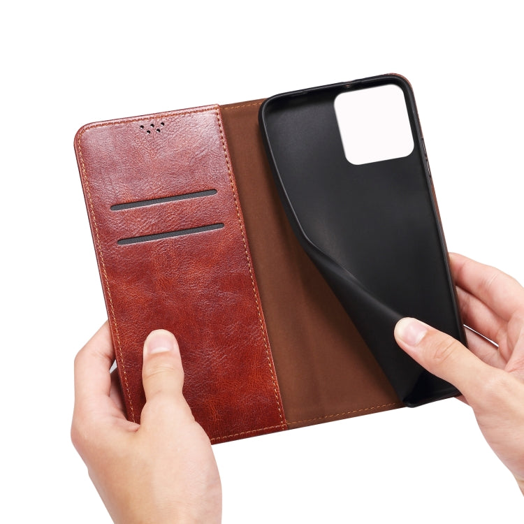 For iPhone 15 Pro Oil Wax Crazy Horse Texture Leather Phone Case(Brown) - HoMEdemic™ 