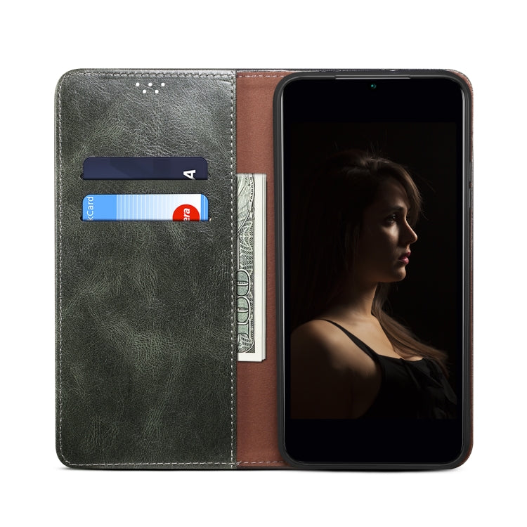 For iPhone 15 Pro Oil Wax Crazy Horse Texture Leather Phone Case(Green) - HoMEdemic™ 