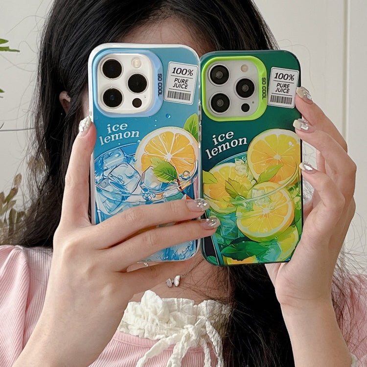 For iPhone 15 Pro Orange TPU Hybrid PC Phone Case(Green) - HoMEdemic™ 