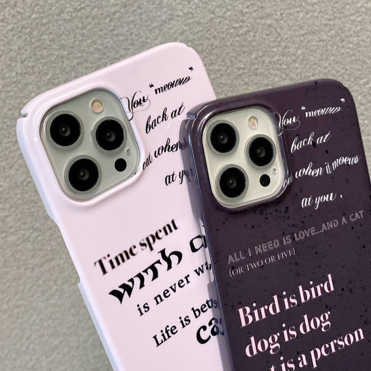 For iPhone 15 Pro Painted Pattern PC Phone Case(Alphabet Black) - HoMEdemic™ 