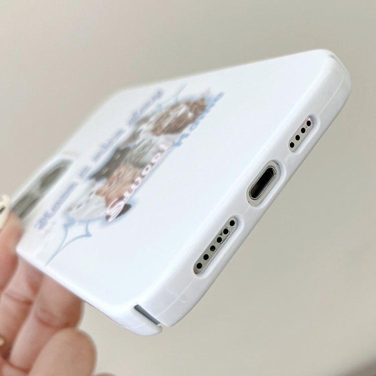 For iPhone 15 Pro Painted Pattern PC Phone Case(SWEET Cats) - HoMEdemic™ 