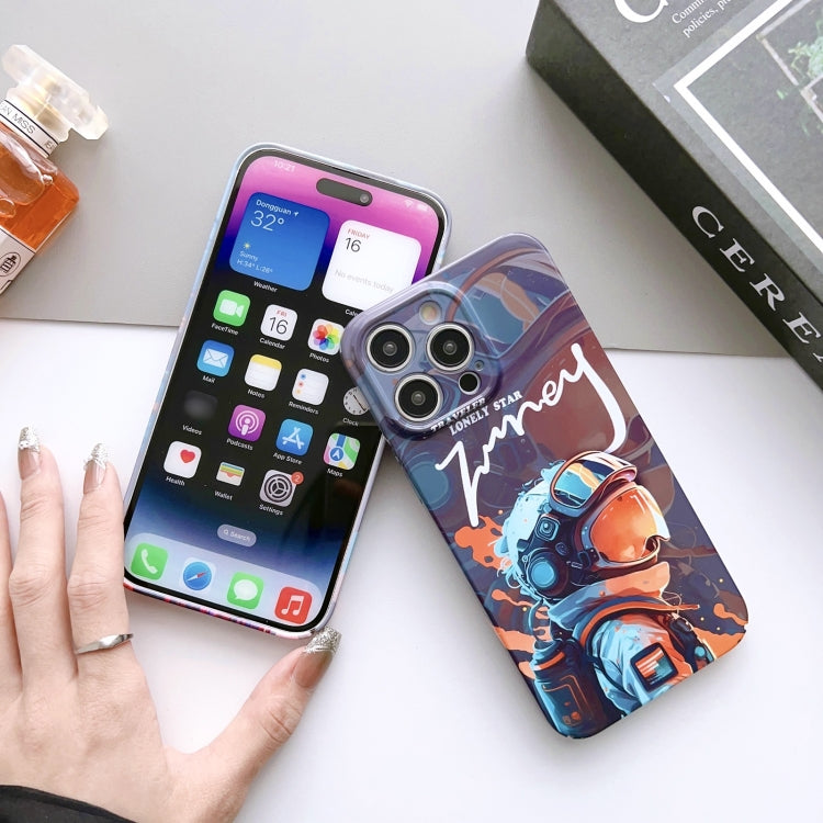 For iPhone 15 Pro Painted Pattern Precise Hole PC Phone Case(Abstract Flower) - HoMEdemic™ 