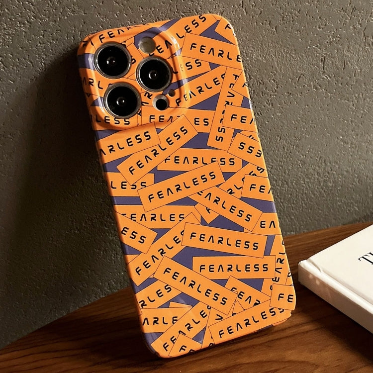 For iPhone 15 Pro Painted Pattern Precise Hole PC Phone Case(Orange Label) - HoMEdemic™ 