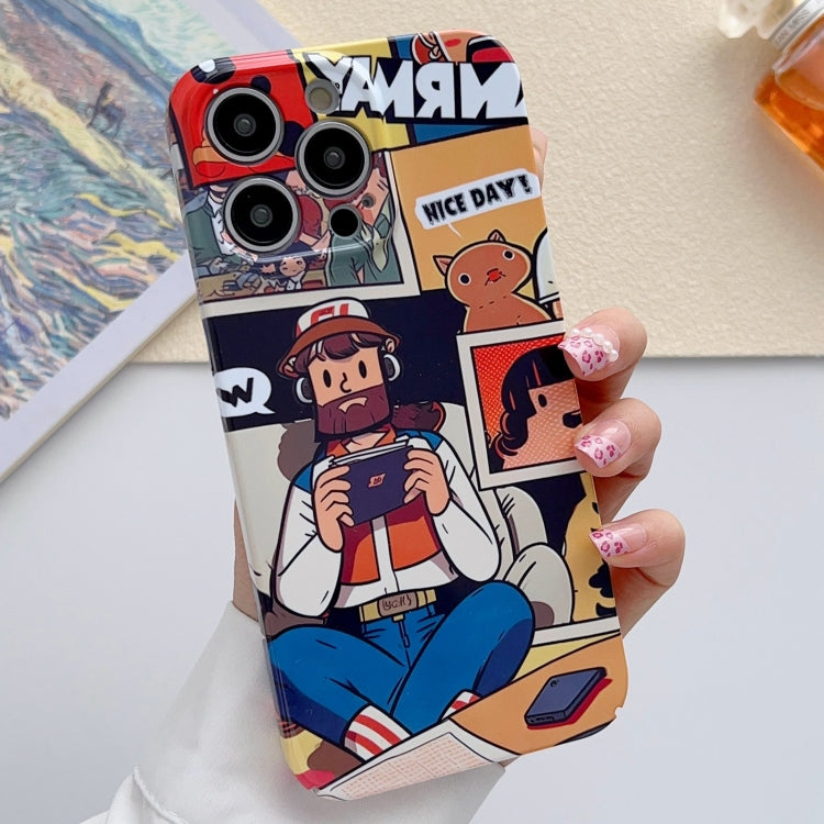 For iPhone 15 Pro Painted Pattern Precise Hole PC Phone Case(Vacationer) - HoMEdemic™ 
