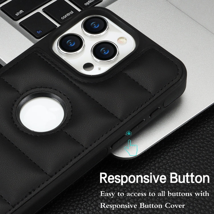 For iPhone 15 Pro Piano Key Hollow Cutout PU Phone Case(Black) - HoMEdemic™ 