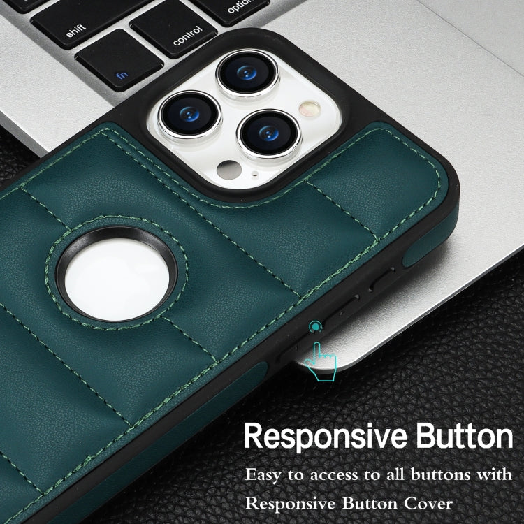 For iPhone 15 Pro Piano Key Hollow Cutout PU Phone Case(Green) - HoMEdemic™ 