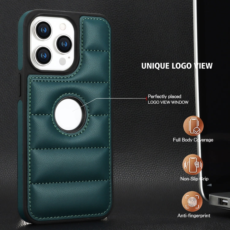 For iPhone 15 Pro Piano Key Hollow Cutout PU Phone Case(Green) - HoMEdemic™ 