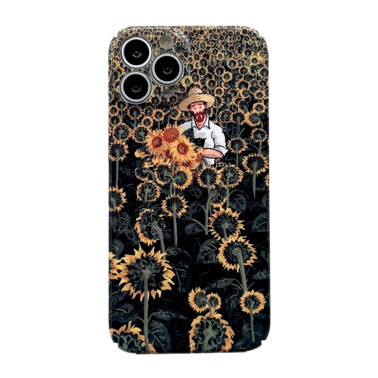 For iPhone 15 Pro Precise Hole Glossy PC Phone Case(Sunflower) - HoMEdemic™ 