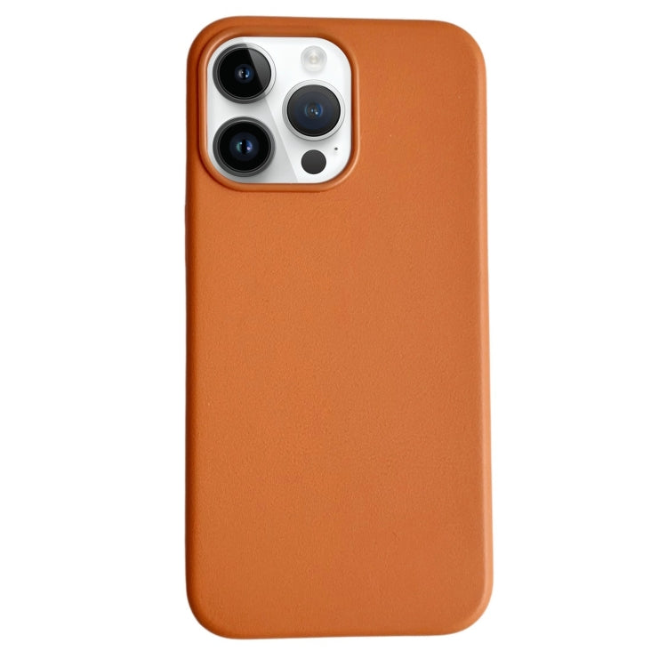 For iPhone 15 Pro Pure Color Leather Magsafe Magnetic Phone Case(Brown) - HoMEdemic™ 