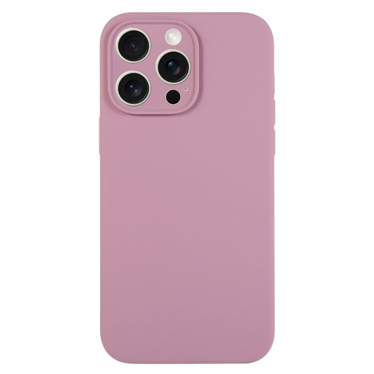 For iPhone 15 Pro Pure Color Liquid Silicone Fine Pore Phone Case(Black Currant) - HoMEdemic™ 