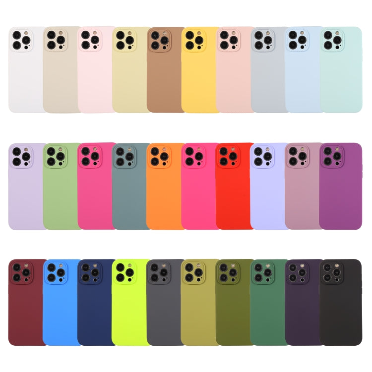 For iPhone 15 Pro Pure Color Liquid Silicone Fine Pore Phone Case(Charcoal Black) - HoMEdemic™ 