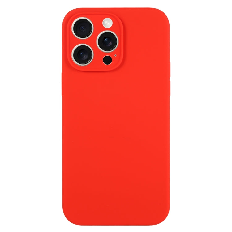 For iPhone 15 Pro Pure Color Liquid Silicone Fine Pore Phone Case(Red) - HoMEdemic™ 