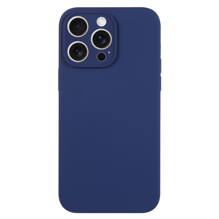 For iPhone 15 Pro Pure Color Liquid Silicone Fine Pore Phone Case(Royal Blue) - HoMEdemic™ 