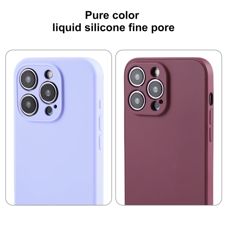 For iPhone 15 Pro Pure Color Liquid Silicone Fine Pore Phone Case(Sky Blue) - HoMEdemic™ 