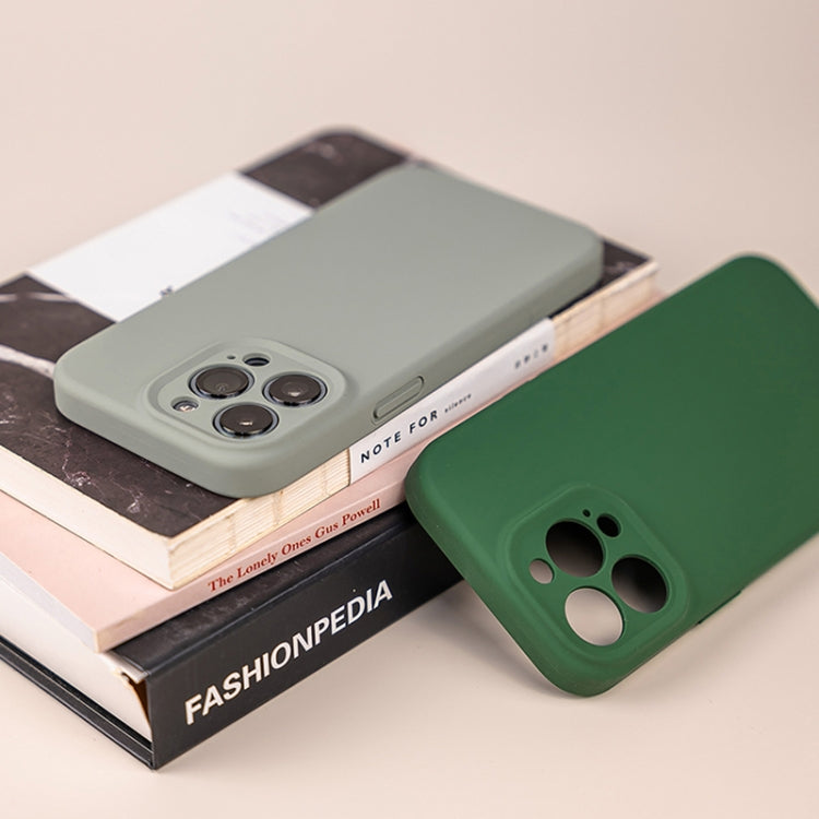 For iPhone 15 Pro Pure Color Liquid Silicone Fine Pore Phone Case(Willow Green) - HoMEdemic™ 