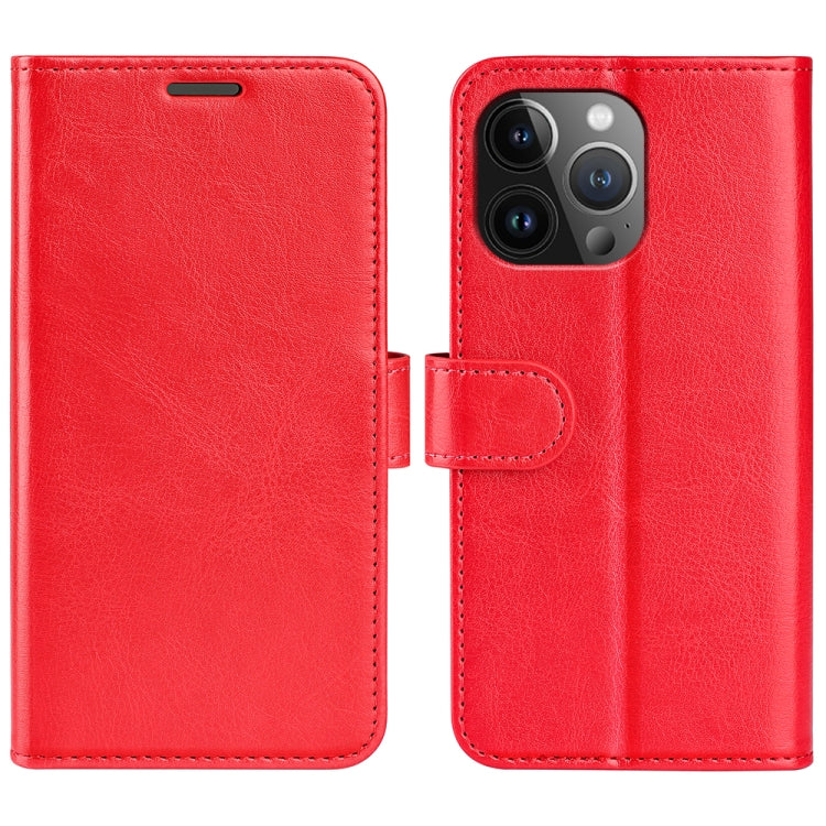 For iPhone 15 Pro R64 Texture Horizontal Flip Leather Phone Case(Red) - HoMEdemic™ 