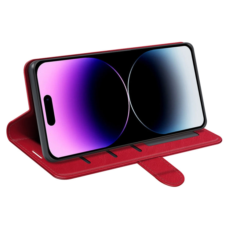 For iPhone 15 Pro R64 Texture Horizontal Flip Leather Phone Case(Red) - HoMEdemic™ 