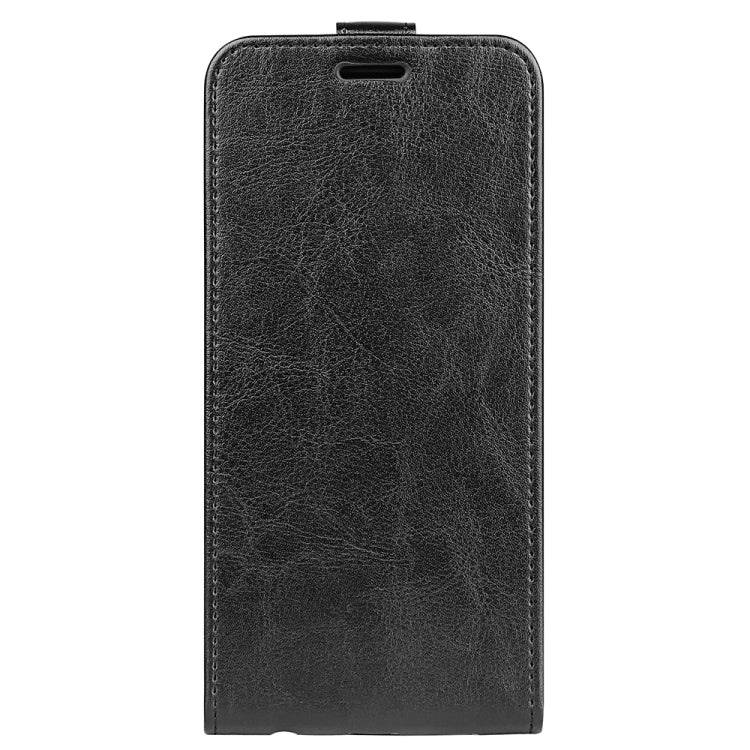 For iPhone 15 Pro R64 Texture Single Vertical Flip Leather Phone Case(Black) - HoMEdemic™ 